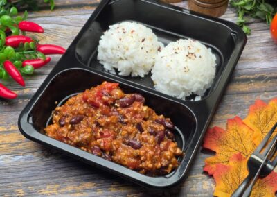 Chilli con carne s jasmínovou rýží